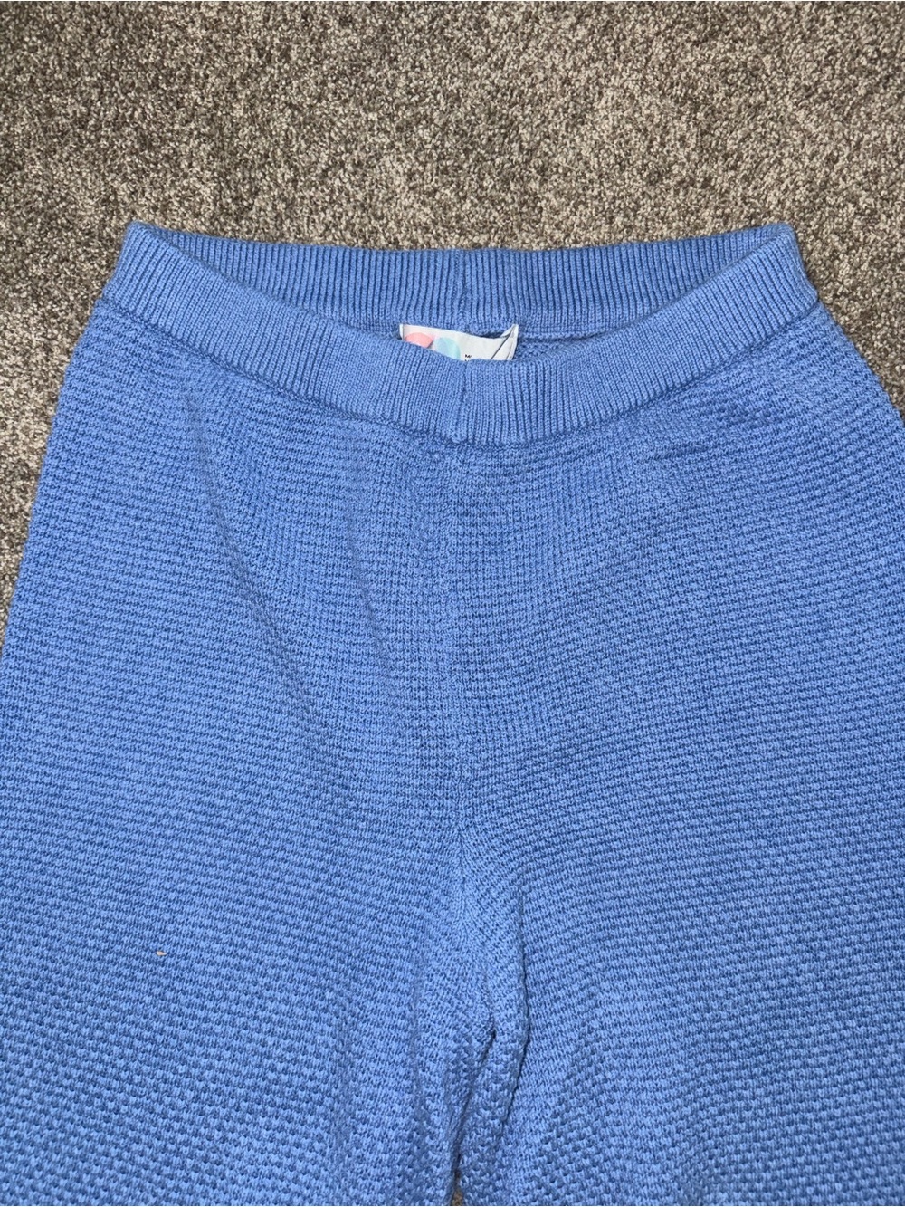 Free People Hailee Waffle Knit Set Blue medium - Picture 4 of 4